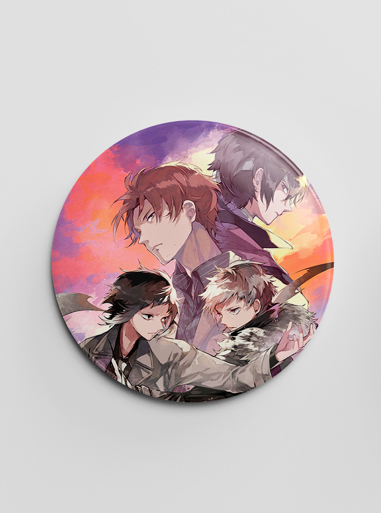 Значок "Літературні генії Бродячі Пси" 89 (Bungou Stray Dogs)