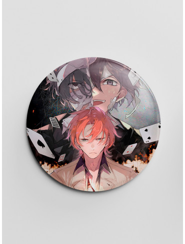 Значок "Літературні генії Бродячі Пси" 90 (Bungou Stray Dogs)