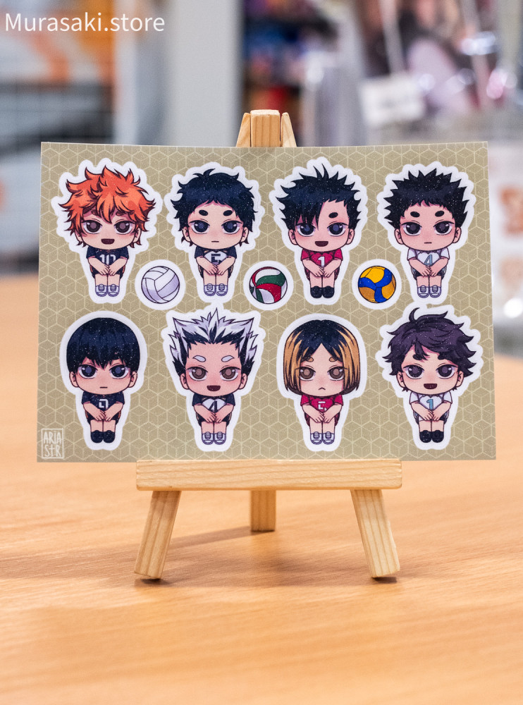 Авторський стікерпак Волейбол цукорове покриття (Haikyuu) / ariastr