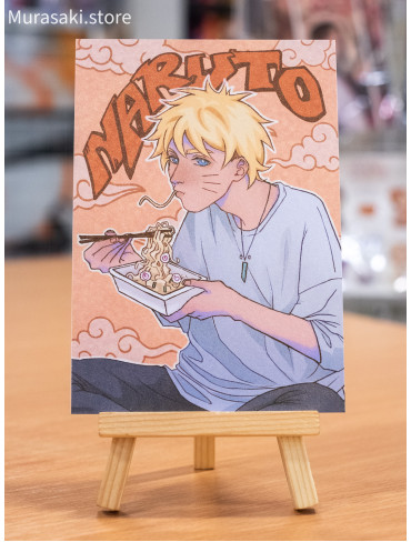 Авторська листівка Наруто з раменом золоте покриття (Naruto) / ariastr