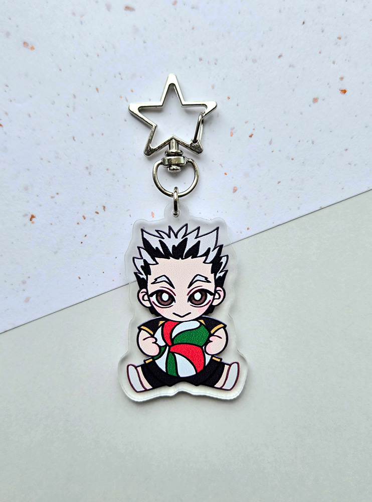 Авторський акриловий брелок Бокуто (Haikyuu) / ariastr Авторський акриловий брелок Бокуто (Haikyuu) / ariastr