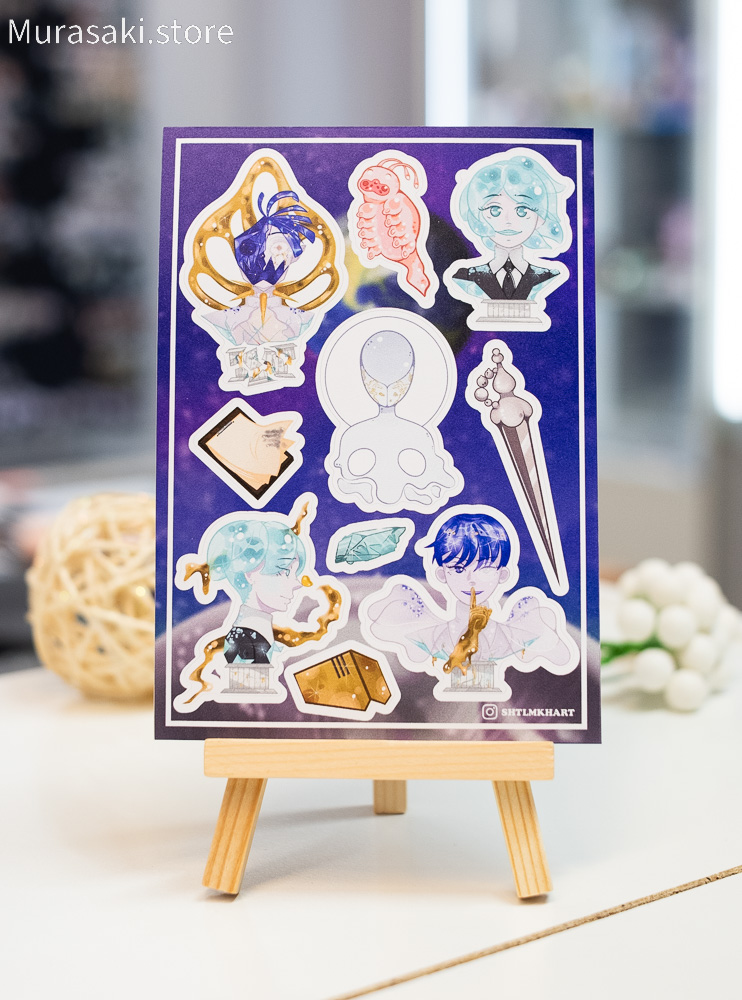 Авторський стікерпак А6 Край самоцвітів (Houseki no Kuni) / shtlmkhart