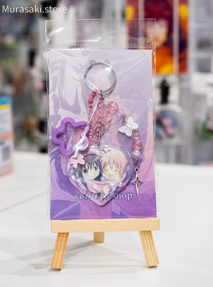 Авторський акриловий брелок-серце Мадока та Хомура (Mahou Shoujo Madoka Magica) / yoruichi.shop