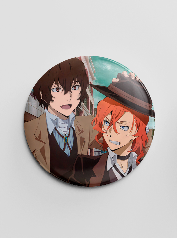 Значок "Літературні генії Бродячі Пси" 16 (Bungou Stray Dogs)