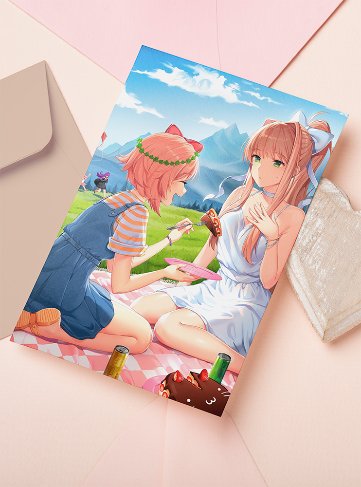 Листівка Doki Doki Літературний клуб! 3 (Doki Doki Literature Club!)