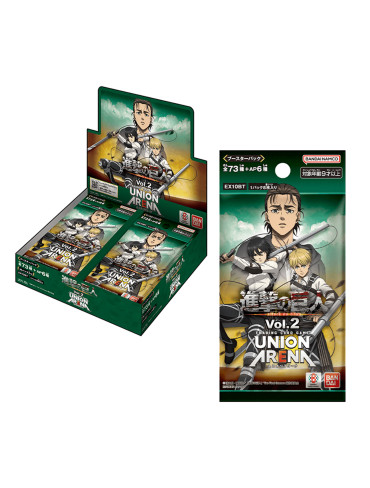 Оригінальні гральні картки Attack on Titan Union Arena Booster Pack vol. 2