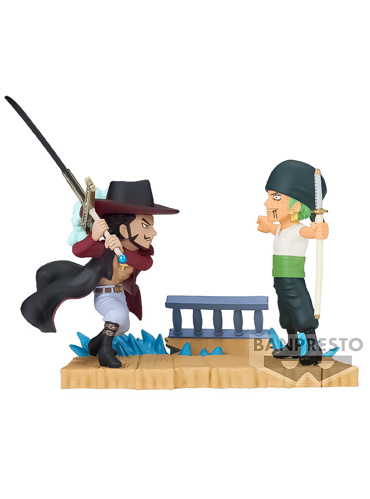 Фігурка Banpresto One Piece World Collectable Figure Log Stories Roronoa Zoro vs. Dracule Mihawk