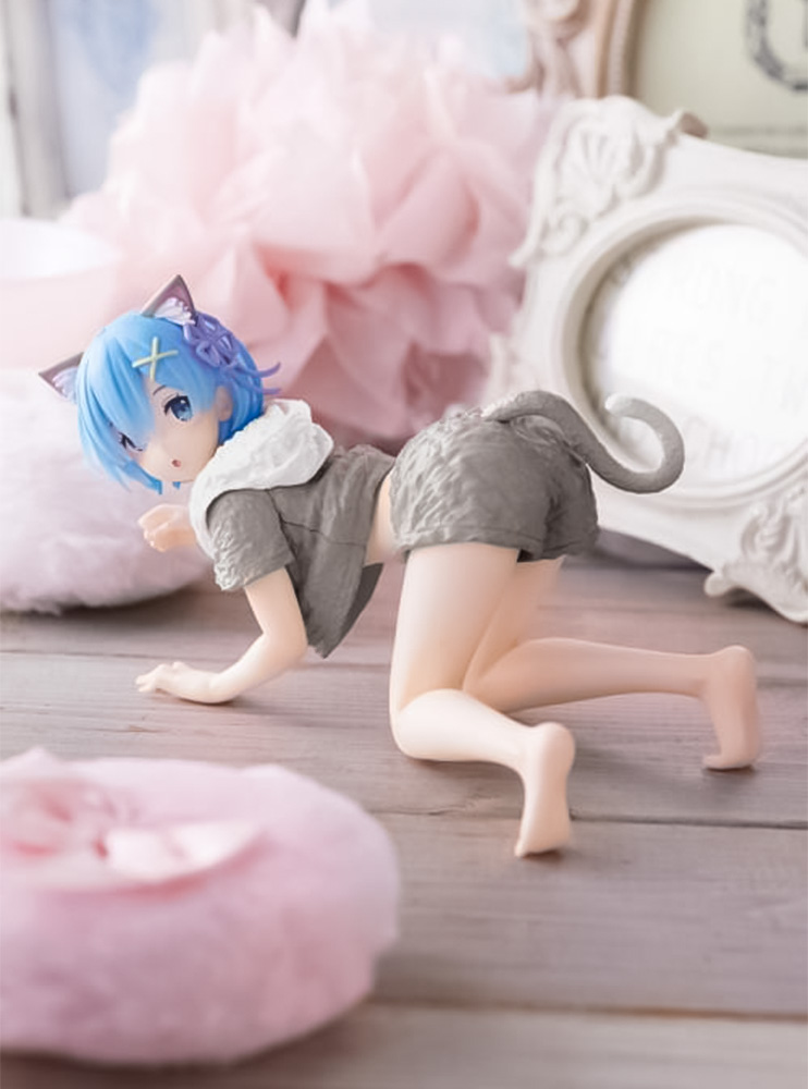 Фігурка Taito Re:Zero Rem Desktop Cute Cat Room Wear ver., Renewal Фігурка Taito Re:Zero Rem Desktop Cute Cat Room Wear ver., Renewal