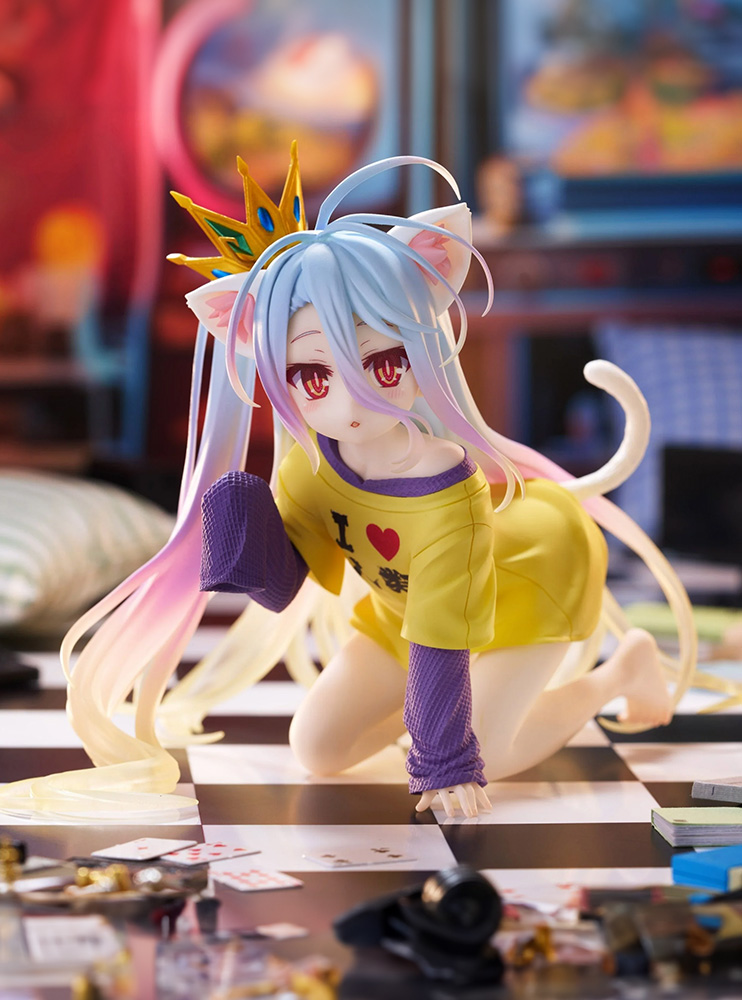 Фігурка Taito No Game No Life - Shiro - Desktop Cute - Nekomimi T-Shirt ver.