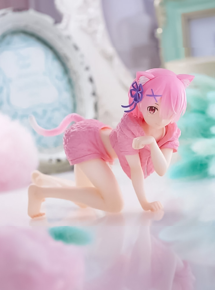 Фігурка Taito Re:Zero Ram Desktop Cute Cat room wear ver.