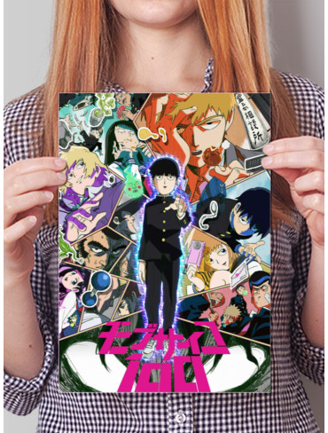 Плакат А4 Моб Психо 100 (Mob Psycho 100)