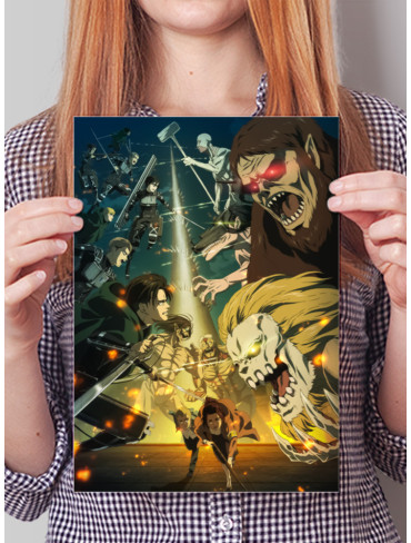 Плакат А4 Атака Титанів 3 (Attack on Titan)