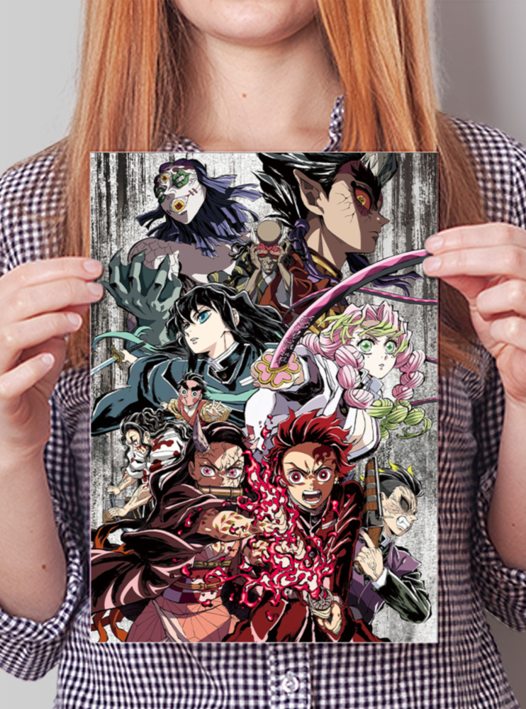 Плакат А4 Клинок, що знищує демонів (Kimetsu no Yaiba)
