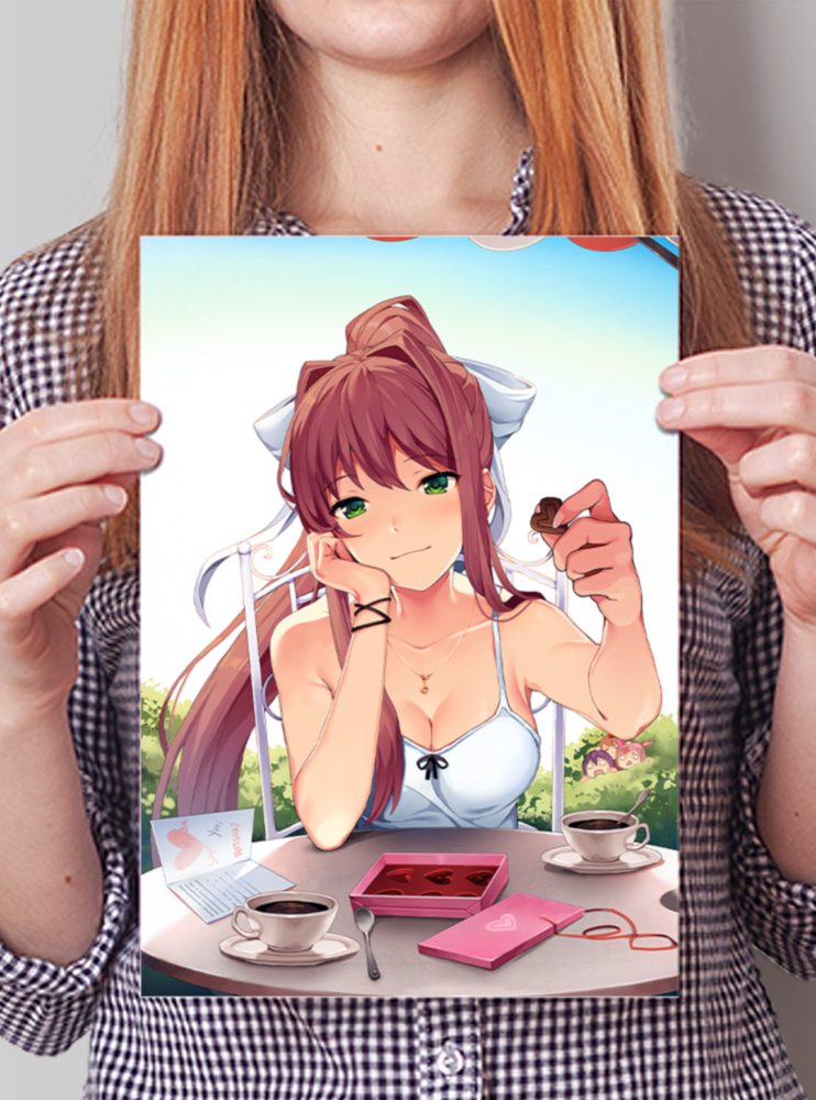 Плакат А4 Doki Doki Літературний клуб! (Doki Doki Literature Club!)