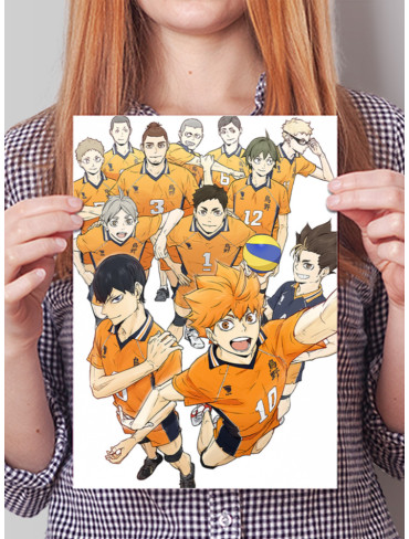 Плакат А4 Волейбол (Haikyuu)