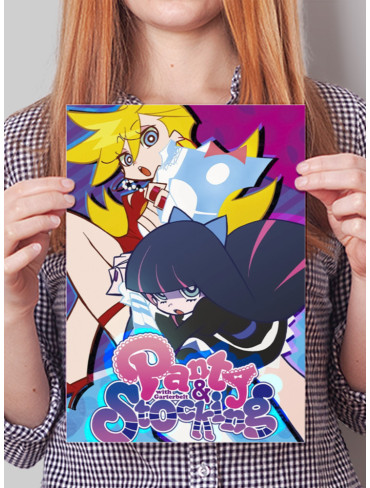 Плакат А4 Трусяшка та Панчошка (Panty and Stocking)