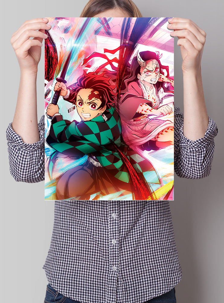 Плакат А3 Клинок, що знищує демонів (Kimetsu no Yaiba)