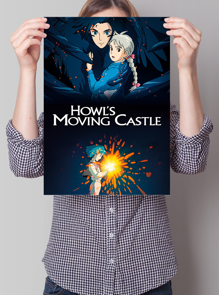 Плакат А3 Мандрівний замок Хаула 2 (Howl's Moving Castle)