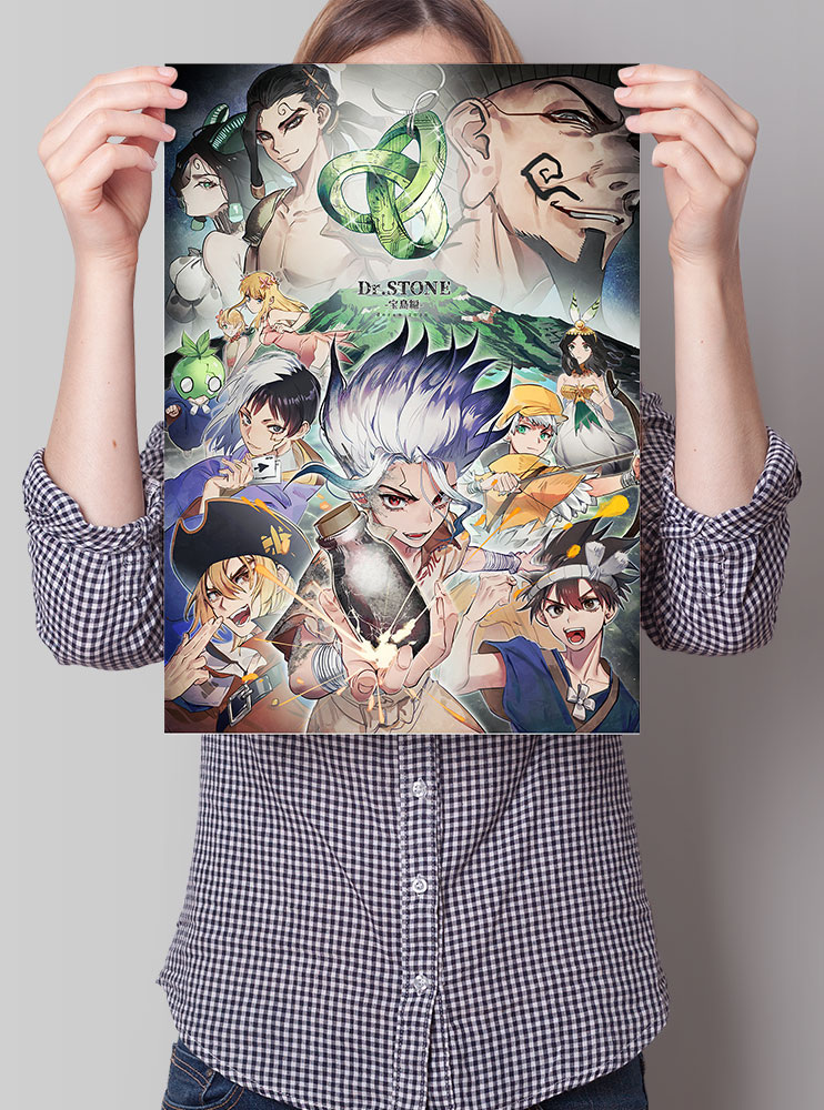 Плакат А3 Доктор Стоун (Dr. Stone)