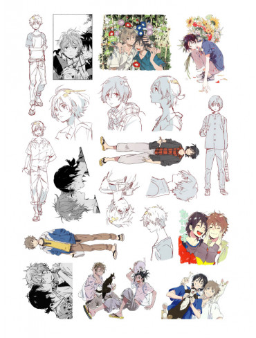 Стікерпак А4 Незнайомець на узбережжі (Umibe no Etranger)
