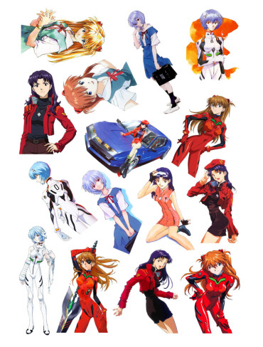 Стікерпак А4 Євангеліон 3 (Evangelion)