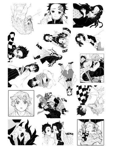 Стікерпак А4 Клинок, що знищує демонів 4 (Kimetsu no Yaiba)