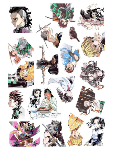 Стікерпак А4 Клинок, що знищує демонів 6 (Kimetsu no Yaiba)