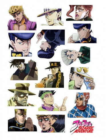 Стікерпак А4 Неймовірні пригоди ДжоДжо (JoJo's Bizarre Adventure)