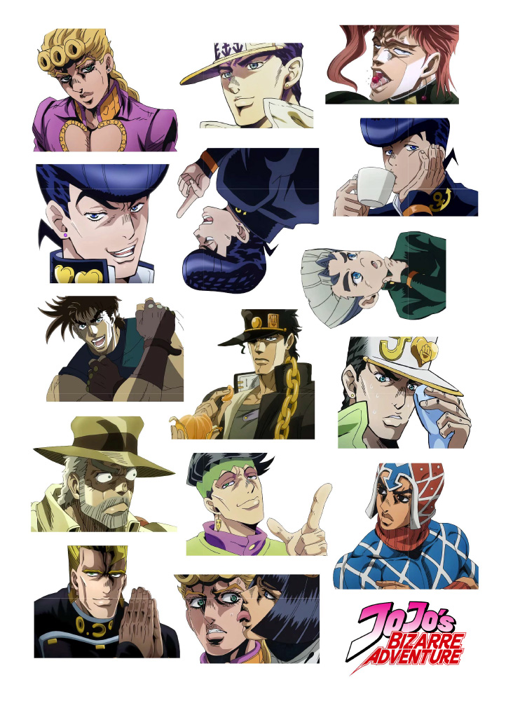 Стікерпак А4 Неймовірні пригоди ДжоДжо (JoJo's Bizarre Adventure) Стікерпак А4 Неймовірні пригоди ДжоДжо (JoJo's Bizarre Adventure)