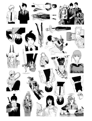 Стікерпак А4 Людина-бензопила 3 (Chainsaw Man)