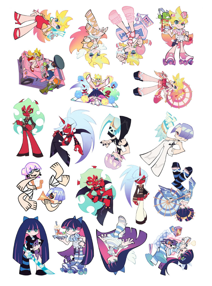 Стікерпак А4 Трусяшка та Панчошка (Panty and Stocking)