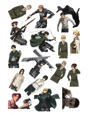 Стікерпак А4 Атака Титанів 2 (Attack on Titan)