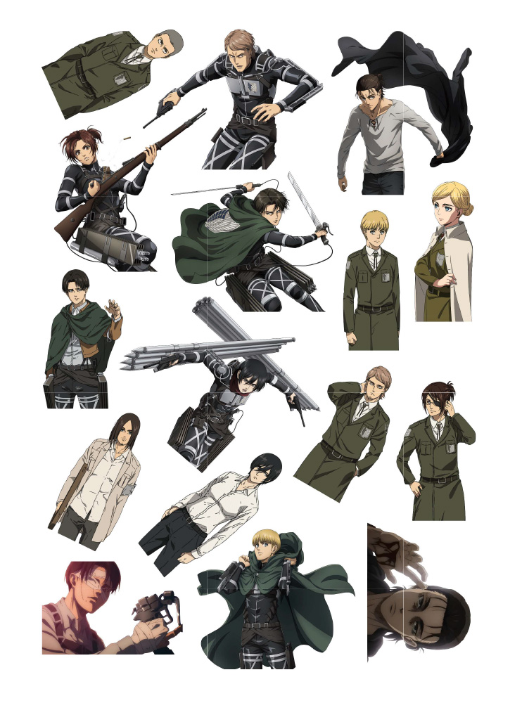 Стікерпак А4 Атака Титанів 2 (Attack on Titan)