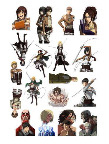 Стікерпак А4 Атака Титанів 3 (Attack on Titan)