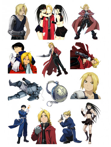 Стікерпак А4 Сталевий алхімік (Fullmetal Alchemist)