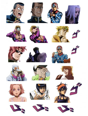 Стікерпак А4 Неймовірні пригоди ДжоДжо 2 (JoJo's Bizarre Adventure)