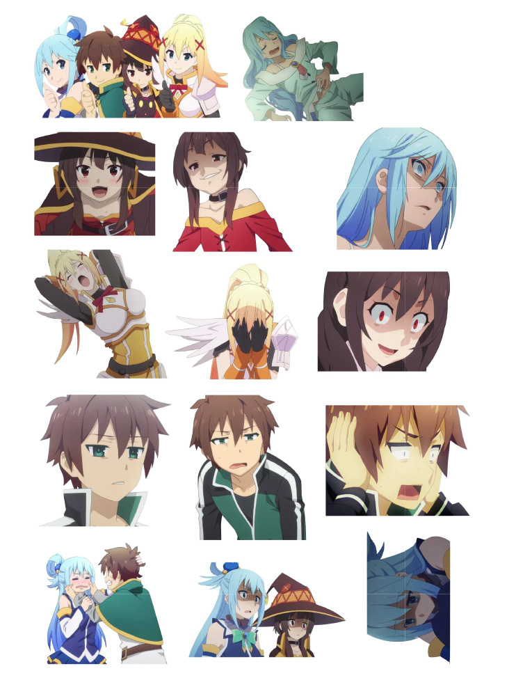 Стікерпак А4 Коносуба (KonoSuba)