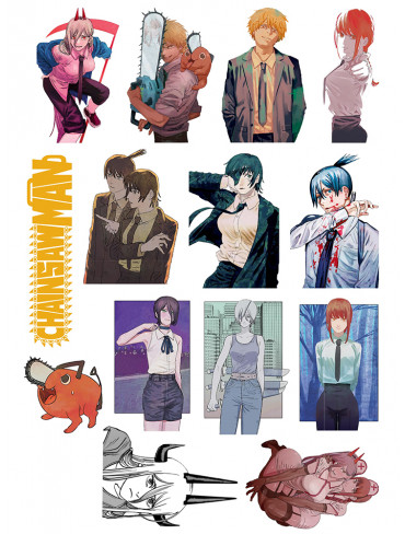 Стікерпак А4 Людина-бензопила (Chainsaw Man)