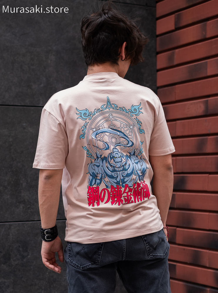 Футболка бежева Сталевий Алхімік (Fullmetal Alchemist)