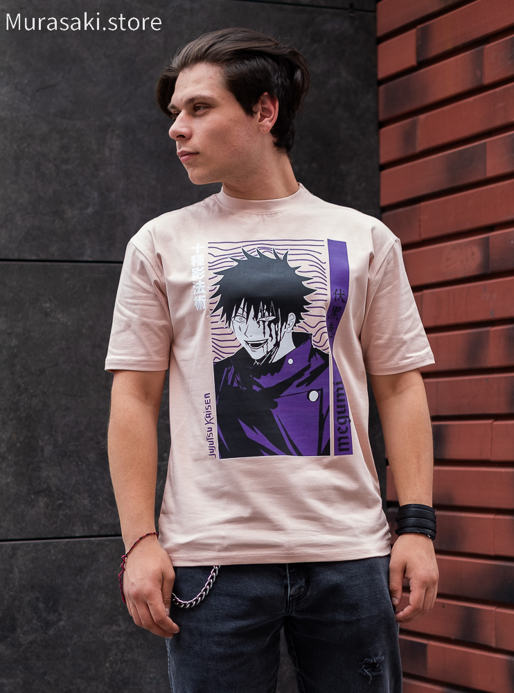 Футболка бежева Меґумі Фушиґуро (Jujutsu Kaisen)
